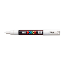 White Smoke Posca PC1M  Extra Fine Bullet Tip Paint Marker, White Paint Markers