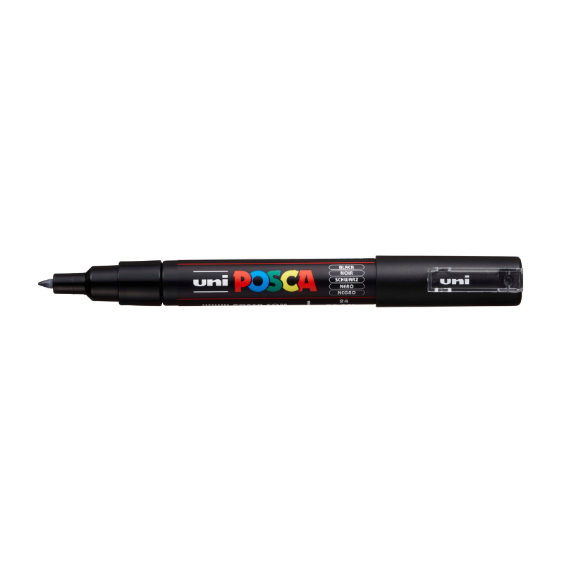 Black Posca PC1M  Extra Fine Bullet Tip Paint Marker, Black Paint Markers