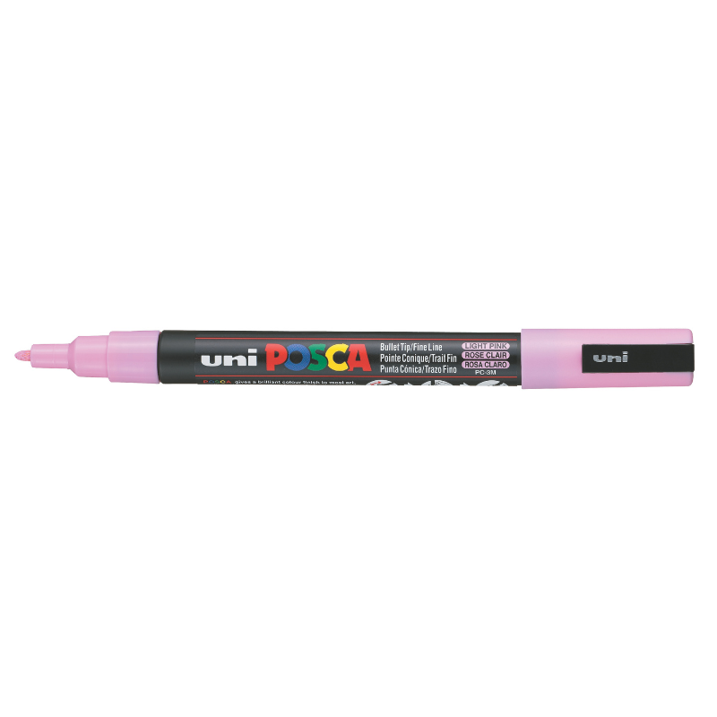 White Smoke Posca PC-3M Fine Bullet Tip Paint Marker, Light Pink Paint Markers