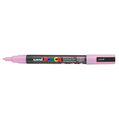 White Smoke Posca PC-3M Fine Bullet Tip Paint Marker, Light Pink Paint Markers