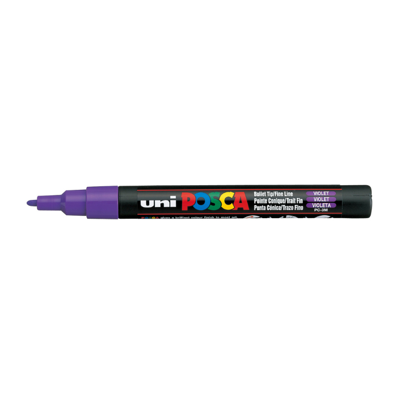 White Smoke Posca PC-3M Fine Bullet Tip Paint Marker, Violet Paint Markers
