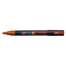 White Smoke Posca PC-3M Fine Bullet Tip Paint Marker, Bronze Paint Markers