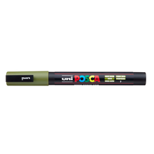 Black Posca PC-3M Fine Bullet Tip Paint Marker, Khaki Green Paint Markers