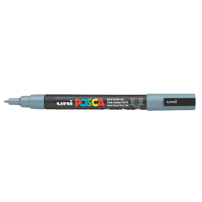 White Smoke Posca PC-3M Fine Bullet Tip Paint Marker, Grey Paint Markers