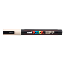 Dark Gray Posca PC-3M Fine Bullet Tip Paint Marker, Beige Paint Markers