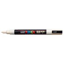 White Smoke Posca PC-3M Fine Bullet Tip Paint Marker, Ivory Paint Markers