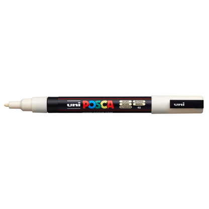 White Smoke Posca PC-3M Fine Bullet Tip Paint Marker, Ivory Paint Markers