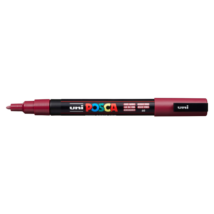 Dim Gray Posca PC-3M Fine Bullet Tip Paint Marker, Red wine Paint Markers