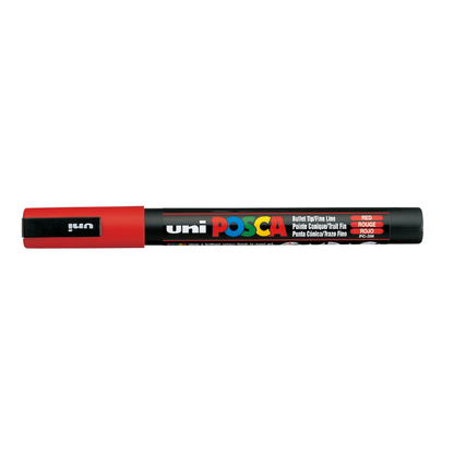 Black Posca PC-3M Fine Bullet Tip Paint Marker, Red Paint Markers