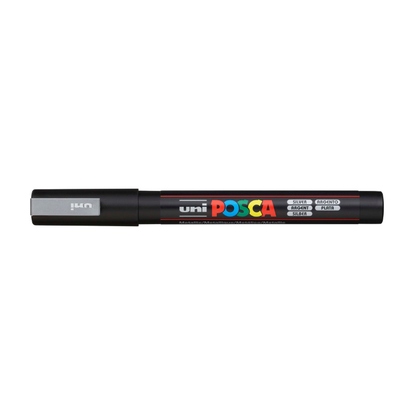 Dark Slate Gray Posca PC-3M Fine Bullet Tip Paint Marker, Silver Paint Markers