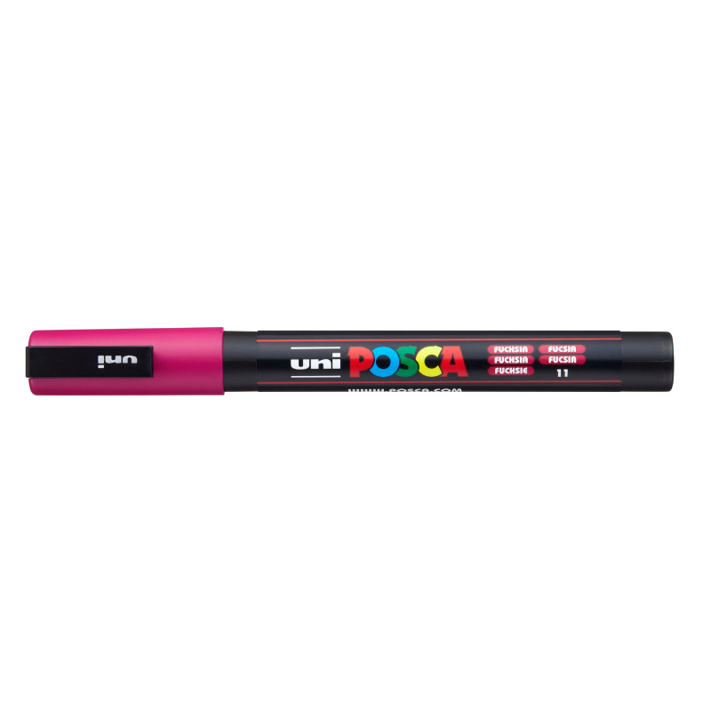Light Slate Gray Posca PC-3M Fine Bullet Tip Paint Marker, Fuchsia Paint Markers