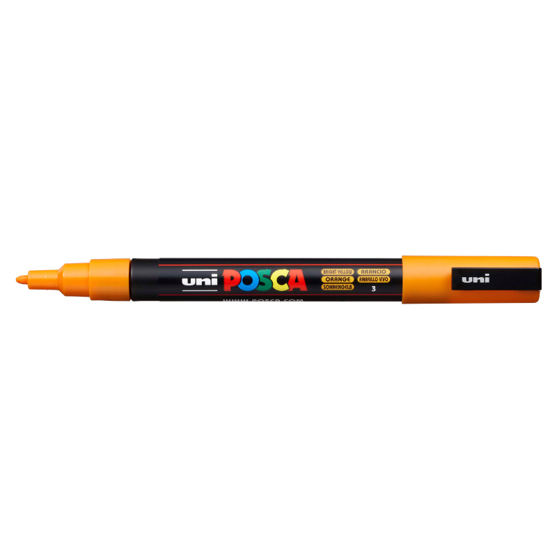 Dim Gray Posca PC-3M Fine Bullet Tip Paint Marker, Bright Yellow Paint Markers