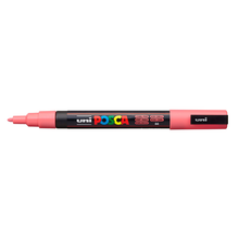 Slate Gray Posca PC-3M Fine Bullet Tip Paint Marker, Coral Pink Paint Markers