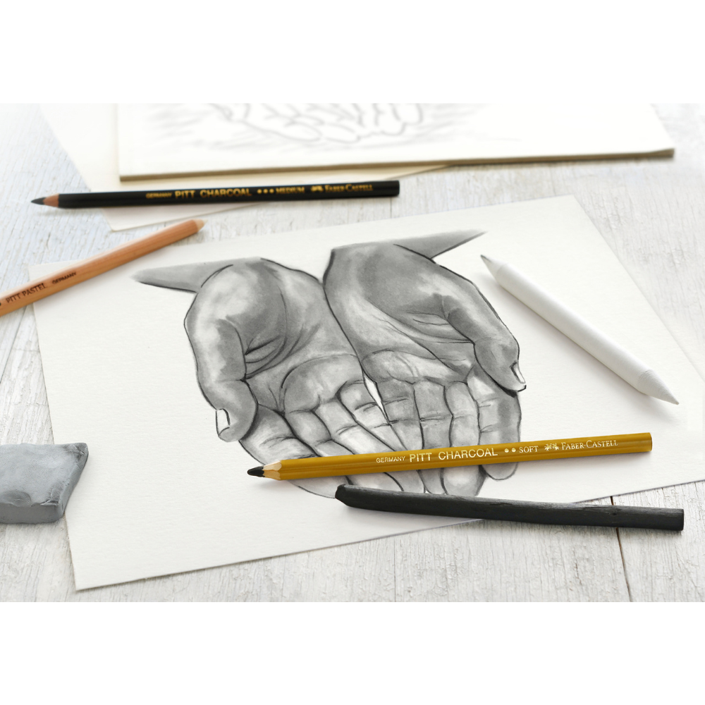 Lavender Faber-Castell Studio Mixed Media Charcoal Sketch, 7Pcs Pencils