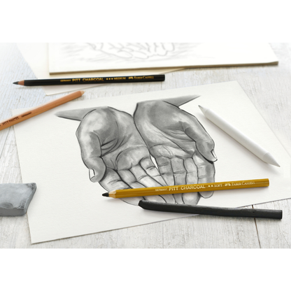 Lavender Faber-Castell Studio Mixed Media Charcoal Sketch, 7Pcs Pencils