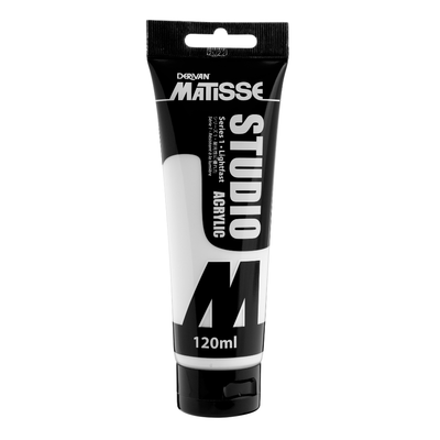 White Smoke Derivan Matisse Studio Acrylic Paint, 120ml, Zinc White Acrylic Paints