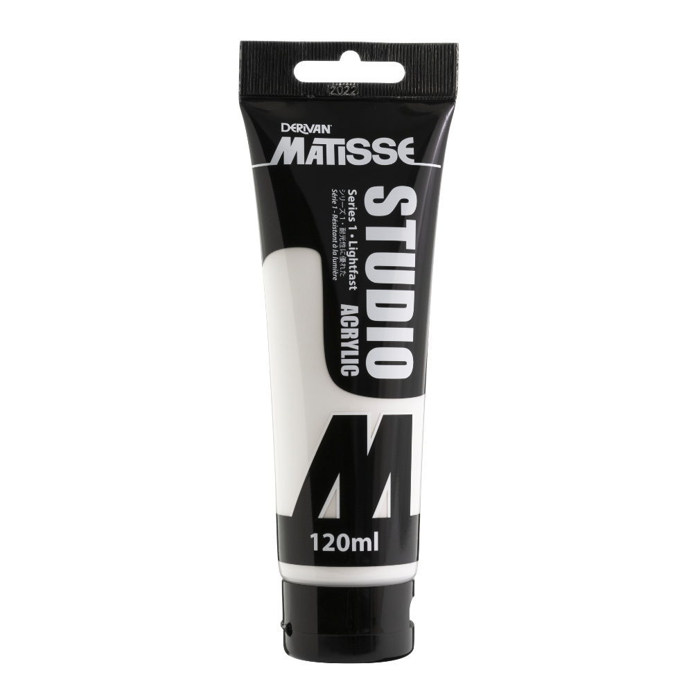 White Smoke Derivan Matisse Studio Acrylic Paint, 120ml, Titanium White Acrylic Paints