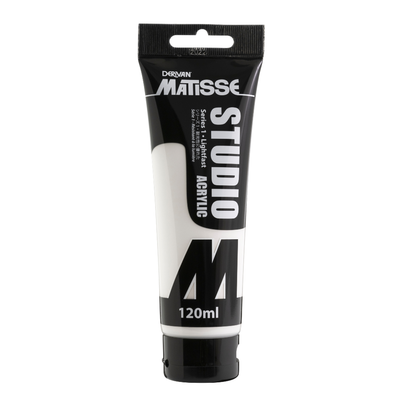 White Smoke Derivan Matisse Studio Acrylic Paint, 120ml, Titanium White Acrylic Paints