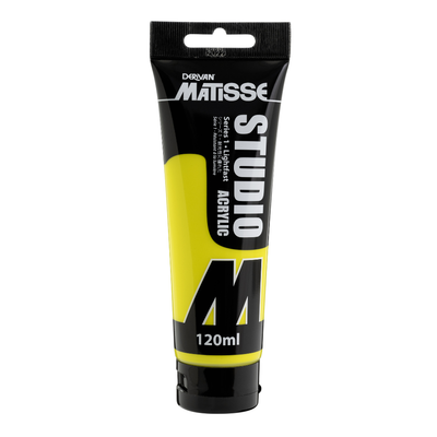 White Smoke Derivan Matisse Studio Acrylic Paint, 120ml, Fluro Yellow Acrylic Paints