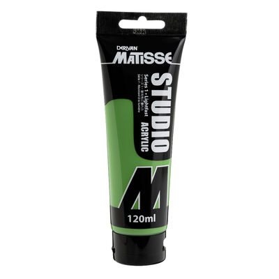 White Smoke Derivan Matisse Studio Acrylic Paint, 120ml, Permanent Green Light Acrylic Paints