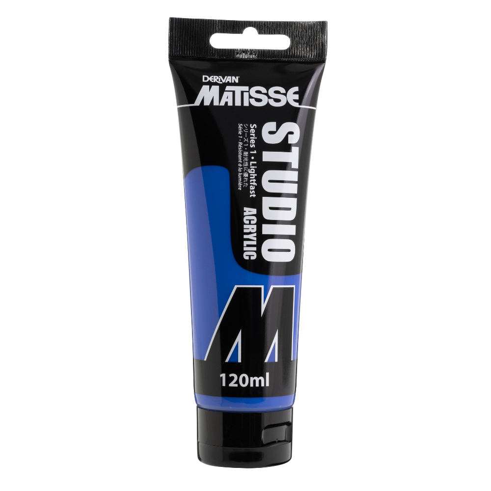White Smoke Derivan Matisse Studio Acrylic Paint, 120ml, Ultramarine Blue Acrylic Paints