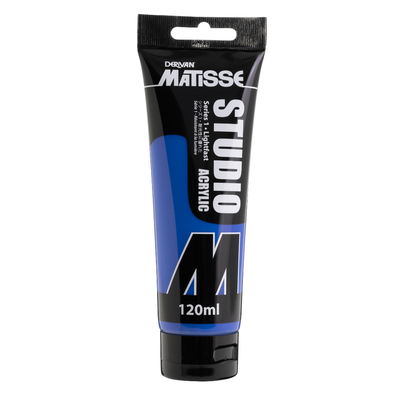 White Smoke Derivan Matisse Studio Acrylic Paint, 120ml, Ultramarine Blue Acrylic Paints