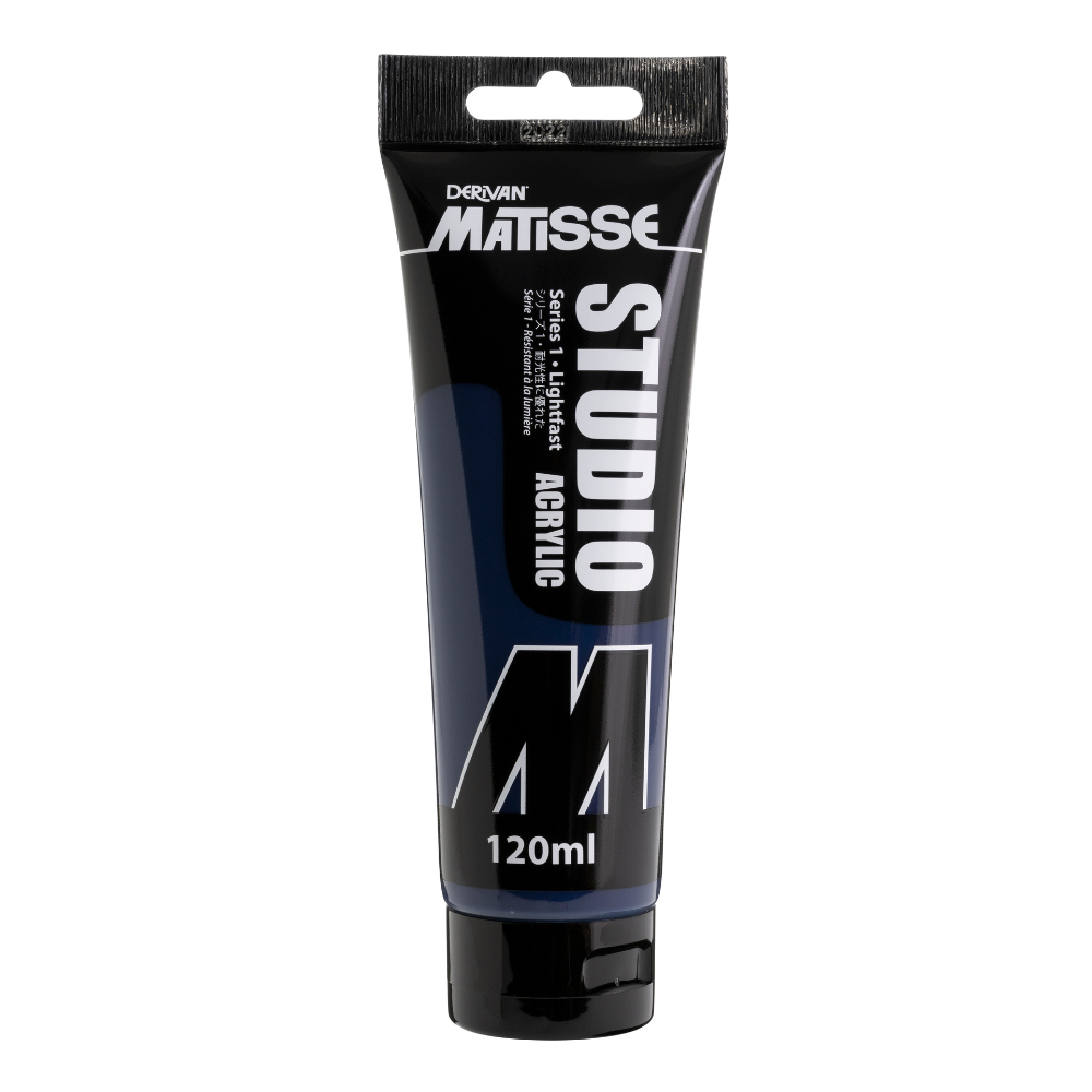 White Smoke Derivan Matisse Studio Acrylic Paint, 120ml, Prussian Blue (hue) Acrylic Paints