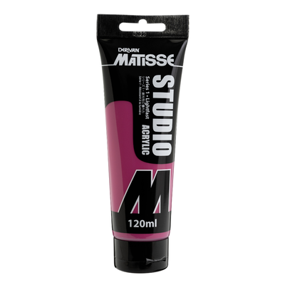 White Smoke Derivan Matisse Studio Acrylic Paint, 120ml, Quinacridone Rose Light Acrylic Paints
