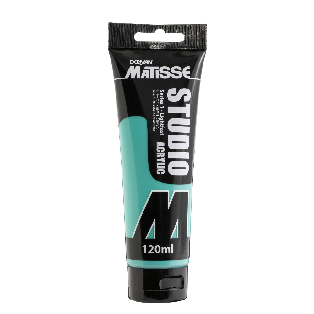 White Smoke Derivan Matisse Studio Acrylic Paint, 120ml, Aqua Green Light Acrylic Paints