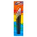 Dodger Blue Inx Artists Paint Brushes, 5Pk Kids Painting Supplies