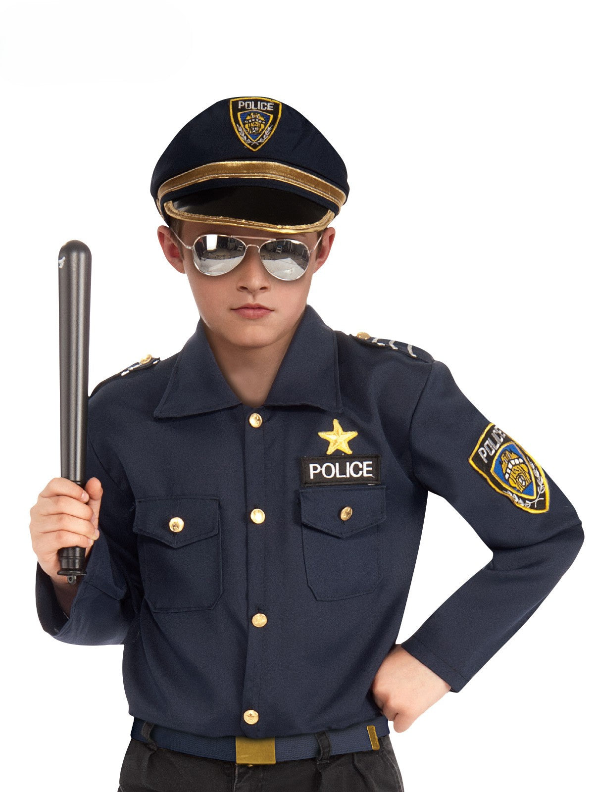 White Smoke Police Officer Accessory Kit Costumes
