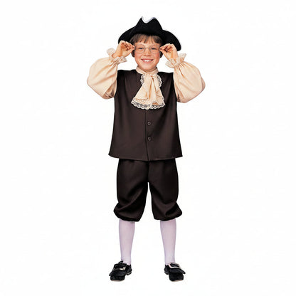 White Smoke Colonial Boy Costume Costumes