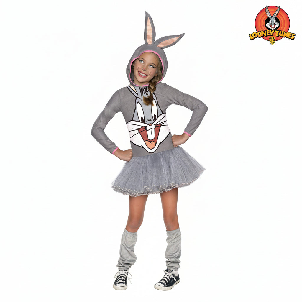 White Smoke Bugs Bunny Hooded Costume Costumes