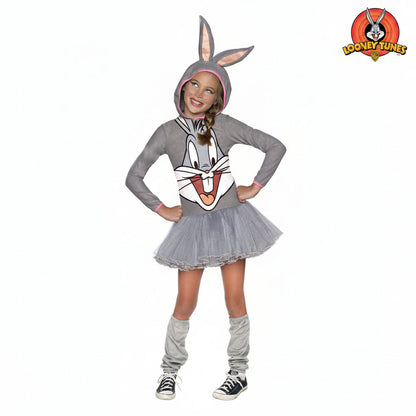 White Smoke Bugs Bunny Hooded Costume Costumes