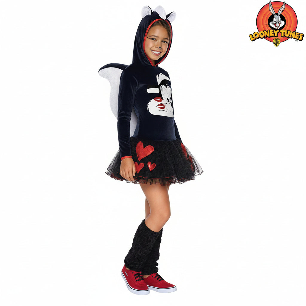 White Smoke Pepe Le Pew Hooded Costume Costumes