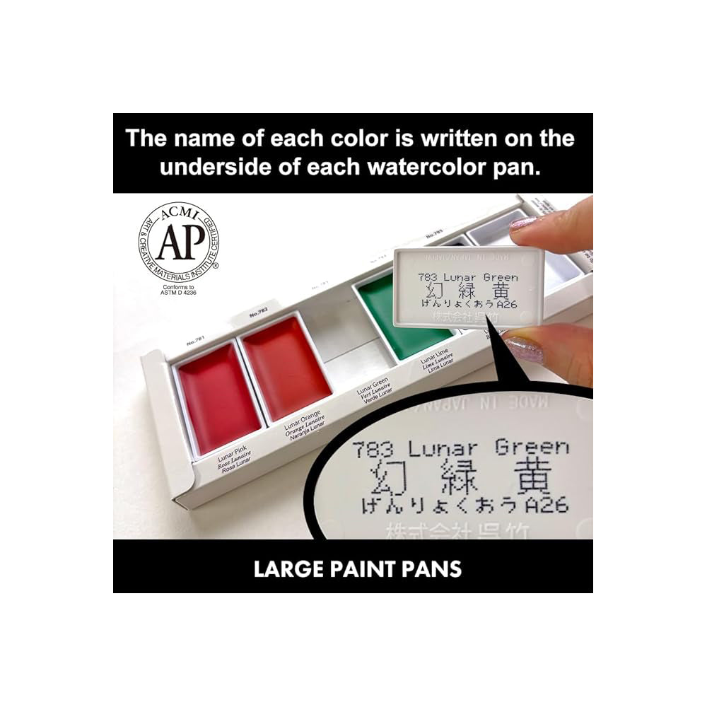 Black Kuretake Gansai Tambi Granulating Colours 3 Watercolour Set – 5 Colours Watercolour Paint