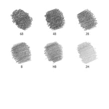 White Smoke Staedtler Mars Lumograph Graphite Sketching set, 6Pcs Pencils
