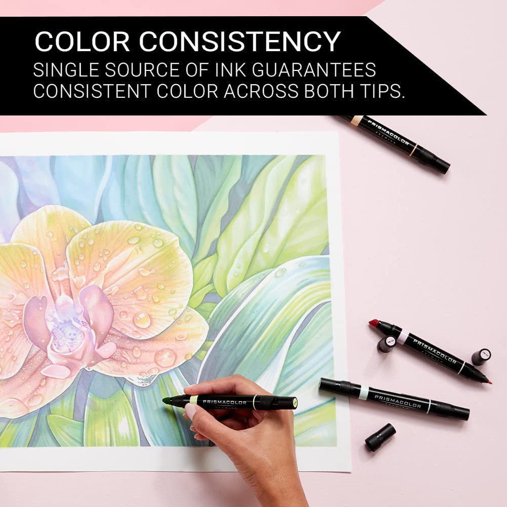 Light Gray Prismacolor Premier Dual-Ended Art Markers – Pastel Colours, Set of 12 Pens & Markers