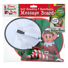 White Smoke Xmas Elves Self-Standing Message Board Christmas