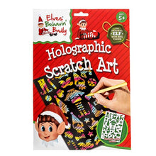 Black Xmas Elves Holographic Scratch Art Set Christmas