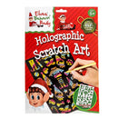Black Xmas Elves Holographic Scratch Art Set Christmas