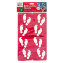 Maroon Xmas Elves Footprint Stencil, 2pk Christmas