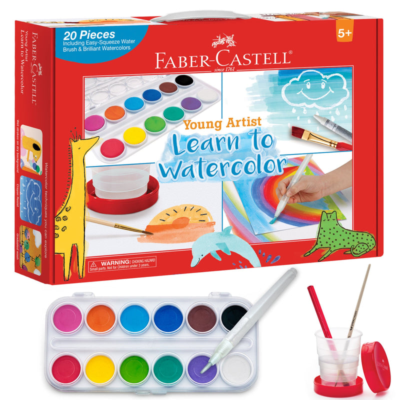 Firebrick Faber Castell Young Artist Learn to Watercolor Set