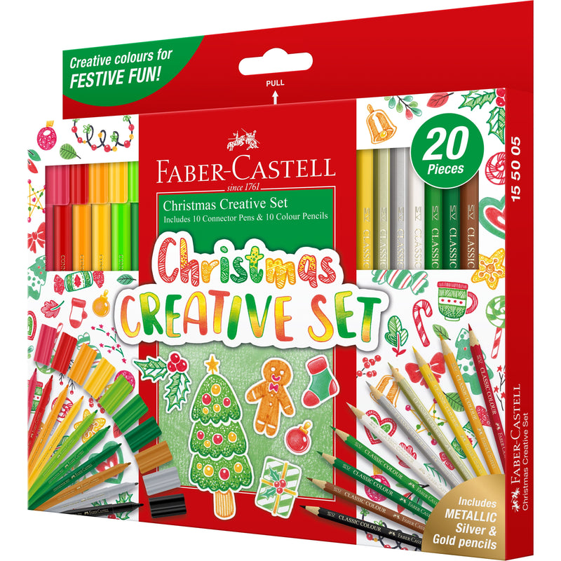 Light Gray Faber Castell Christmas Creative Set, (Pack of 12)