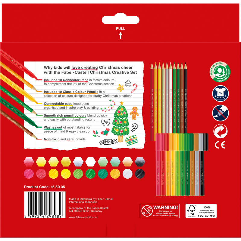 Firebrick Faber Castell Christmas Creative Set, (Pack of 12)