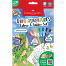 White Smoke Faber Castell Dino Adventures Colour & Sticker Set Kids Paper And Pads