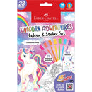 White Smoke Faber Castell Unicorn Adventures Colour & Sticker Set Kids Paper And Pads