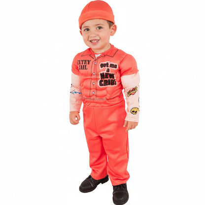 White Smoke Muscle Man Prisoner Deluxe Costume Costumes