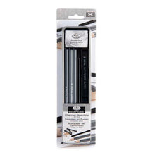Gray Royal & Langnickel 8pc Charcoal Mini Tin Mixed Media Art Sets