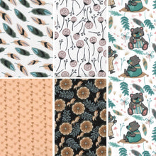 White Smoke Birch Fabric - Bear Garden Fat Quarter 100% Cotton Sewing